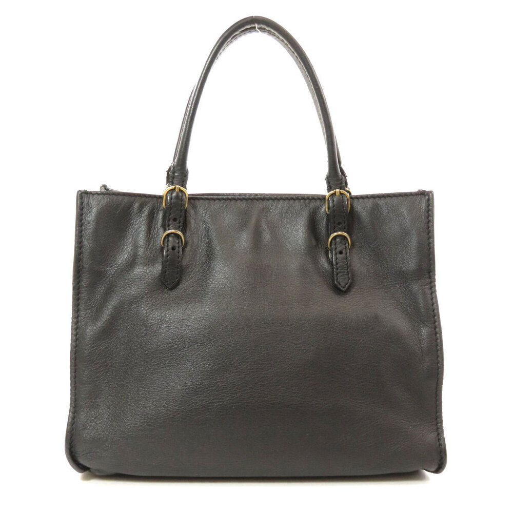 Balenciaga Handbag Paper Leather Black